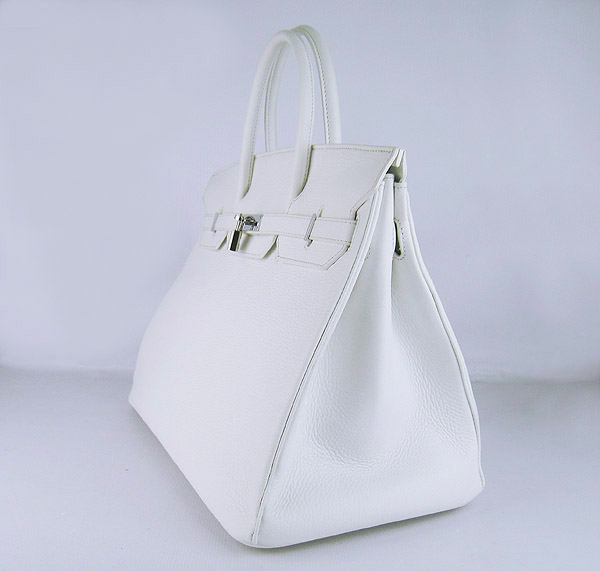 Replica Hermes Birkin 40CM Togo Bag Light White 6099 Online - Click Image to Close